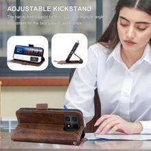 Funda To Cartera para Xiaomi 14T De 67 Pulgadas 2024 Funda De  PU para Teléfono Funda tectora Ultrna con Tapa Y Soporte Magnético para Mi 14T Marrón - Marrn - Ver 2