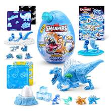 ZURU Smashers Mystery Egg - 27cm Mega Jurassic Light Up Ice Age Dino Toy With 25+ Surprises Smashable Egg Toy For Boys Birthday Gift Set (Random Blue Or White) - Multicolor (Random Style) - View 3
