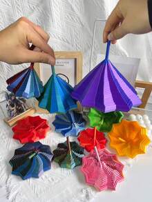 3D打印星形多边形减压玩具,3D折叠结构,视听舒缓玩具,扩展感官星形,分形六边形带手柄,蜂窝旋转螺旋设计,减压旋转螺旋桌面摆件,圣诞礼物,生日派对礼物,理想的节日礼物 - 彩色 - 查看 2