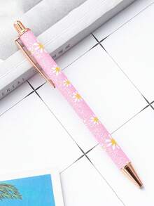 6pcs/Set Elegant Women's Ballpoint Pens, Cute Shiny Ballpoint Pens, Exquisite Gift Pens, Diary Pens, Suitable For Office, School, Valentine's Day, Thanksgiving, Graduation Ceremony, Metal Pen Tip, Round Pen Body, Fashionable Shiny Design