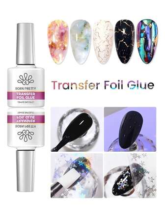  BORN PRETTY 10ml Transfer Foil Gel Nail Polish Adhesive Sticker Nail Glue Soak Off UV Printing Gel Nail Salon Manicure Use