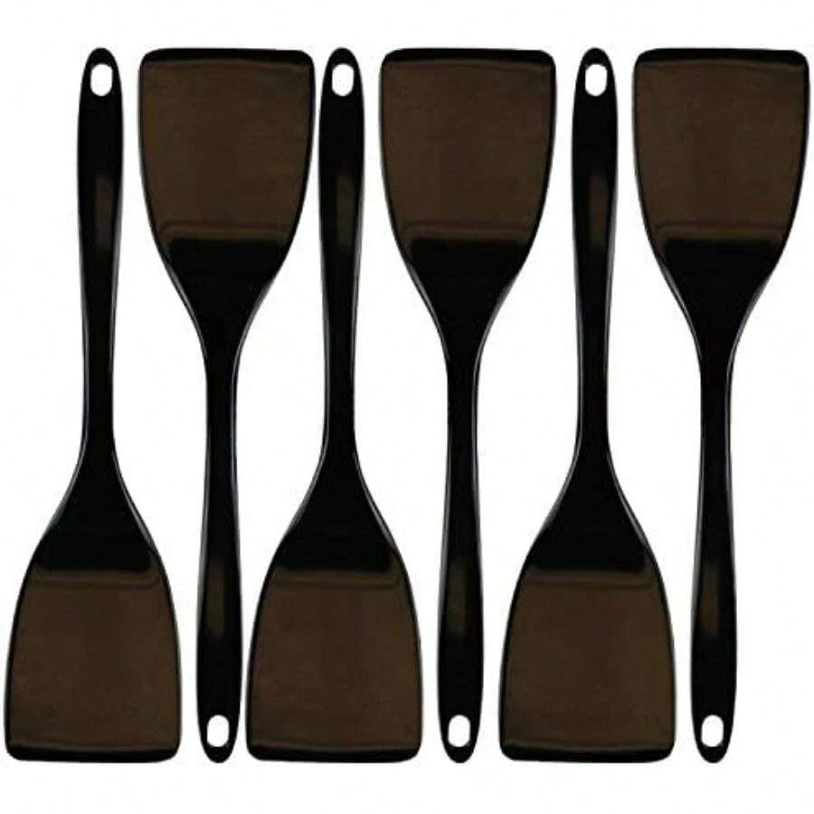 Reston Lloyd - Espátula de melamina duradera, juego de 6 espátulas, 100% melamina, color rojo(6 Pieces Negro) - Multicolor - Ver 1