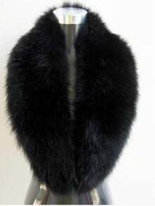 1pc Soft & Comfortable Handmade Faux Fur Shawl, Warm Cloak, Bridal Wrap, Women Winter Accessory - A - View 6