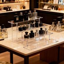 1pc Acrylic Perfume Display Stand, Transparent Multi-Functional Decorative Storage Design, Suitable For Retail Stores, Home, Desktop, Toy, Perfume, Dessert Display - Clear - View 5