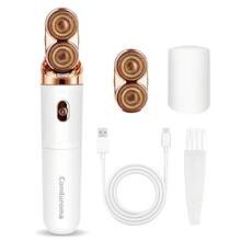 Afeitadora portátil de doble cabezal para mujeres Conduroma - Removedor de vello facial recargable por USB con luz LED y cuchillas de repuesto, apta para rostro, labios, mentón, vello suave, línea del bikini y uso en todo el Body - Multicolor - Ver 13