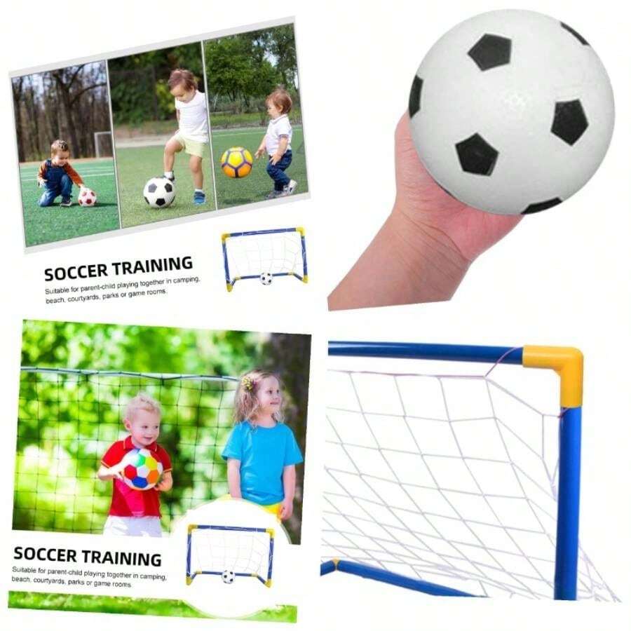 Portera De Ftbol Porttil Plegable 44 De Plstico Infantil, Red Deportiva Ligera para Entrenamiento y Juego Exteriores e Interiores, Adecuado para Nios y Patios Traseros - Colores surtidos - Ver 1