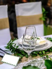 24/48/150张鼠尾草绿扇形桌卡，9*5厘米，空白帐篷式桌卡，姓名卡，座位安排标签，适用于生日派对、婚礼装饰 - 彩色 - 查看 9