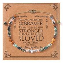 1 pieza Pulsera única de mujer con cuentas de piedras semipreciosas, diseño personalizado adecuado para uso diario, festivales, regalo para ella en su cumpleaños, Año Nuevo, Día de San Valentín - Multicolor - Ver 27