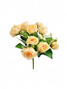 Artificial Roses Flowers Silk Hydrangea Fake Flowers Artificial Flowers Bouquet For Wedding Decoration Valentine's Day Decorations, Home Decor Office Decor Kitchen Decor Party Decor, Holiday Birthday Party Accessories - Multicolor - View 9