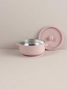 婴儿硅胶吸盘碗带盖，304不锈钢内碗，儿童自主进食餐具 - 彩色 - 查看 9