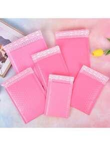20/50pcs Pink Polyethylene Bubble Mailers, Self-Sealing Padded Envelopes, Gift Bags, Suitable For Books, Magazines, Etc., Pink Back To School Packaging - Multicolor - View 1