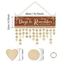 1 Set, Diy Family Birthday/Anniversary Reminder Calendar Board, Days To Remember Family/Friends Celebrations Wooden Hanging Birthday Anniversary Reminder, With 100pcs Wood Tags, Can Be Colored And Written, Diy Calendar Plaque Sign, Warm Gift,Room Decor,Home Decor,Bedroom Decor,Room Decoration Stuff,Party Decorations,Home Essentials,Porch Decor,Birthday Decorations