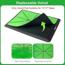 Golf Hitting Mat Golf Training Accessories For Swing Path Feedback 16.5"X12.5" With Replaceable Velvet Mat Practice Trainer Matt For Men Women ,35025908 - Màu Hồng  San hô - Xem 5