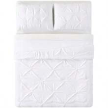 Laura Hart Kids DCS2013WTTX-18 Lhk-Duvetset Pleated White - Duvet Cover & Shams Set, , Twin X-Large(White Pleated twin x-large) - Multicolor - Ver 3