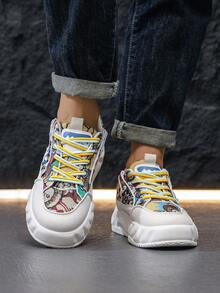 Men's Casual Sneakers New Fashionable Sports Shoes For Men Comfortable, Lightweight And Versatile Colors Thick Sole Heightening Bread Shoes - Multicolor - View 5