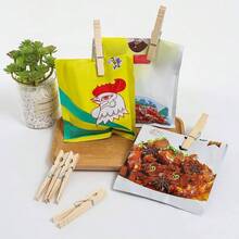 Pasadores de madera para colgar ropa, 3.5 pulgadas, pinzas de madera resistentes, pasadores de ropa para manualidades, clips de madera para fotos. Resistente a la corrosin - 100 unidades - Ver 6