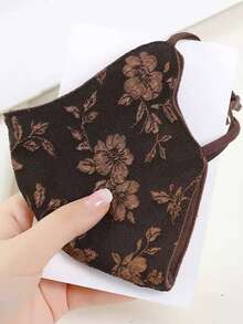 New Elegant Rose Jacquard Ladies Face Mask, Exclusive Wind-Proof, Warm, Breathable 3D Mask, Can Modify Face Shape, High-End Fashion Stereo Mask - Multicolor - View 8