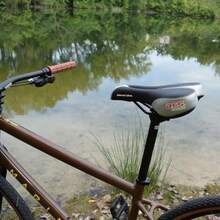 Planet Bike, sillín para Bicicleta clásico y Confortable con Sistema de Alivio anatómico, para Varones (Plateado/Negro)(Plateado) - Multicolor - Ver 5