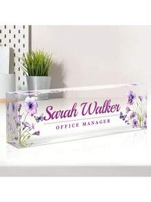 Custom Desk Name Plate Personalized, Acrylic Name Plate For Desk, Office Desk Decor For Women And Men, Employee Appreciation Gifts Office Gifts For Boss, Manager, Teacher, Nurse (Butterfly Orchid) Back To School, Ornamental, Multi-Functional, Reusable, Colorful, Vintage, Cute, Cartoon, Modern, Kawaii, Custom, Personalized, Unique, Customized, Custom Stickers Personalized, Ideal Gifts For Him, Ideal Gifts For Family, Workers, Students, Clients, Her, For Business/Work/Office, For School, Back To School,Back To School,School Supplies,School Supplies,Back To School,School Gift,For Office,For School,For Classroom,For Teacher Gifts,For University,For Colleague,For Dorm Rooms,For Teacher,For Boys And Girls,For Teenagers,Junior High School Students,Middle School Students,High School Senior High School Students,College Students,University Students,Freshman,Sophomore,Underclassmen,Customized Greeting Cards,Easy Comfort,Festive Calendar - Multicolor - View 46