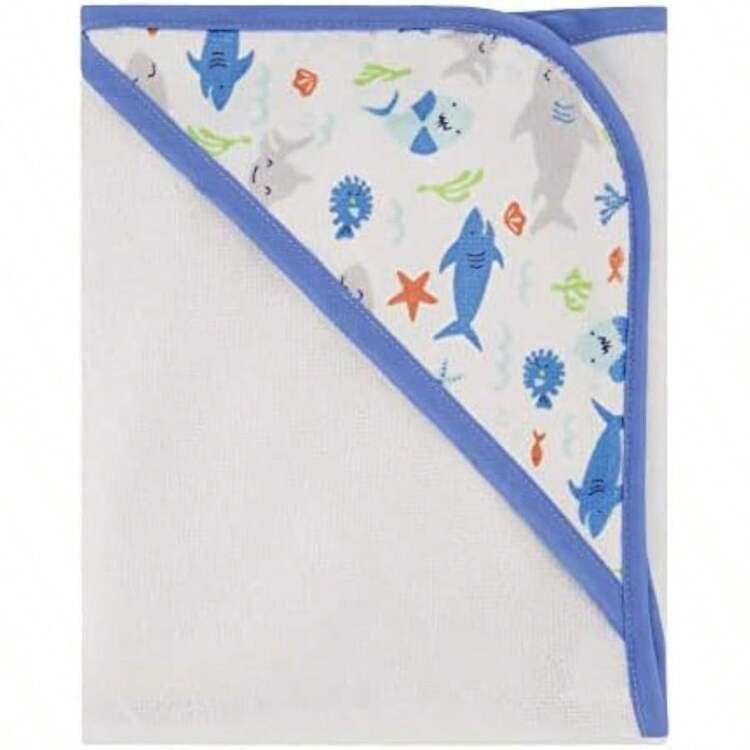 Cudlie Buttons & Stitches - Paquete de 3 Toallas con Capucha enrolladas/cardadas en impresión de Rugido Dino (GS71721)(Jawsome 3 Pack hooded towel) - Multicolor - Añade 5