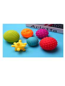 Set 6 Pelotas Sensoriales Didáctica Bebé Texturas Desarrollo - Multicolor - Ver 10