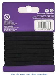 Goody Women's Black Athletique Sweat Stretch Elastics, 8 CT - Negro - Ver 3