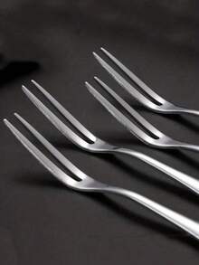 5/10/20 Stainless Steel Fruit Fork Sets, Dessert Forks, Simple Fruit Forks, Modern Cake Forks, Decorative Salad Forks, Reusable Fruit Skewers, Kitchenware Christmas Gifts