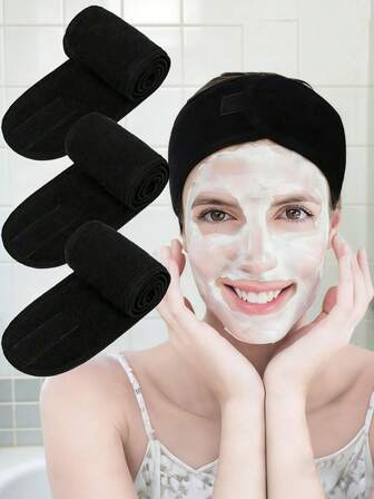 1 st/3 st/5 st huvudband justerbart brett hårband yoga spa bad dusch smink tvätt ansikte kosmetiskt huvudband för kvinnor damer sminktillbehör