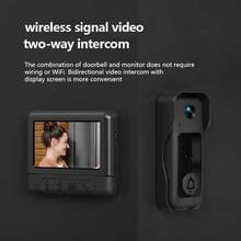 Newest Wireless Video Doorbell Camera, 4.3" Real-Time Indoor Monitor, No App Needed, Local Recording, Enhanced Night Vision, Two-Way Audio, Long Battery, Indoor Use, Wall-Mounted, Touch Control, Rechargeable, Elder-Friendly Home Monitoring