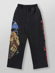 Joint-Styled Anime "" Jogging Pants With 3D Printed Air Layer And Wide-Leg Design - YCK2HY07N - Xem 2