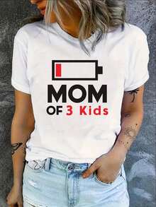 Battery Letter Graphic Tee Graphic Tees Women Tops Nacional Envio Blusa Para Mujer,Ofertas Y Liquidaciones De Todo,Women Clothing Casual,Conjuntos De Mujer Ropa De Playa Mujer 	 	 	 	 	   Nacional Envio Blusa Para Mujer,Ofertas Y Liquidaciones De Todo,Women Clothing Casual,Conjuntos De Mujer Ropa De Playa Mujer - Blanco 2 - Ver 7
