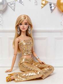 8 Sets Fashionable Purple Doll Outfits, Mix-And-Match Styles For Casual, Prom, Dance Party, Office, Cute Doll Clothes For 11.5-Inch/30cm Dolls Girl Dress-Up Daily Play Set For Pretend Play Christmas Gift (Doll Not Included) - Multicolor - View 9