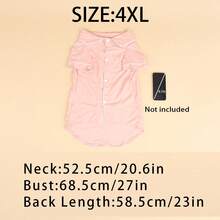 宠物无弹力、轻便、透气、舒适的家居睡衣，适合泰迪熊等小型犬种全年穿着（产品略小，建议购买大1-2个尺码，其他犬种请谨慎选择） - 粉色 - 查看 23