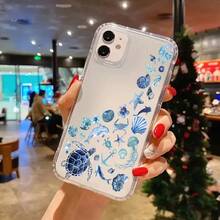 Estuche de Teléfono Suave y Elegante: Estuche Transparente Minimalista de Playa Vaquera Océano con Gran Agujero para 17 16 15 14 13 12 Pro/17 16 15 14 Plus 13 12 11 Pro/X/Xs Estuche Duro a Prueba de Golpes Unisex Regalo de Cumpleaños Chic Estuche Suave: Eleva el Estilo de tu Teléfono - 1 pieza - Ver 5