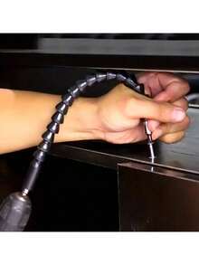 3pcs 360° Bendable High-Strength Alloy Steel Drill Extension Shaft - Universal Hex Adapter For Drills & Screwdrivers, Flexible Link Rod To Extend Working Range