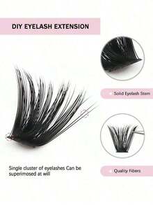 200pcs DIY Sh Extension K - D Curl Cluster Shes Wh Applicator Ls For Natural Volume & Effortless At-Home Application (Salon-Sh Effect) - D - 查看 5