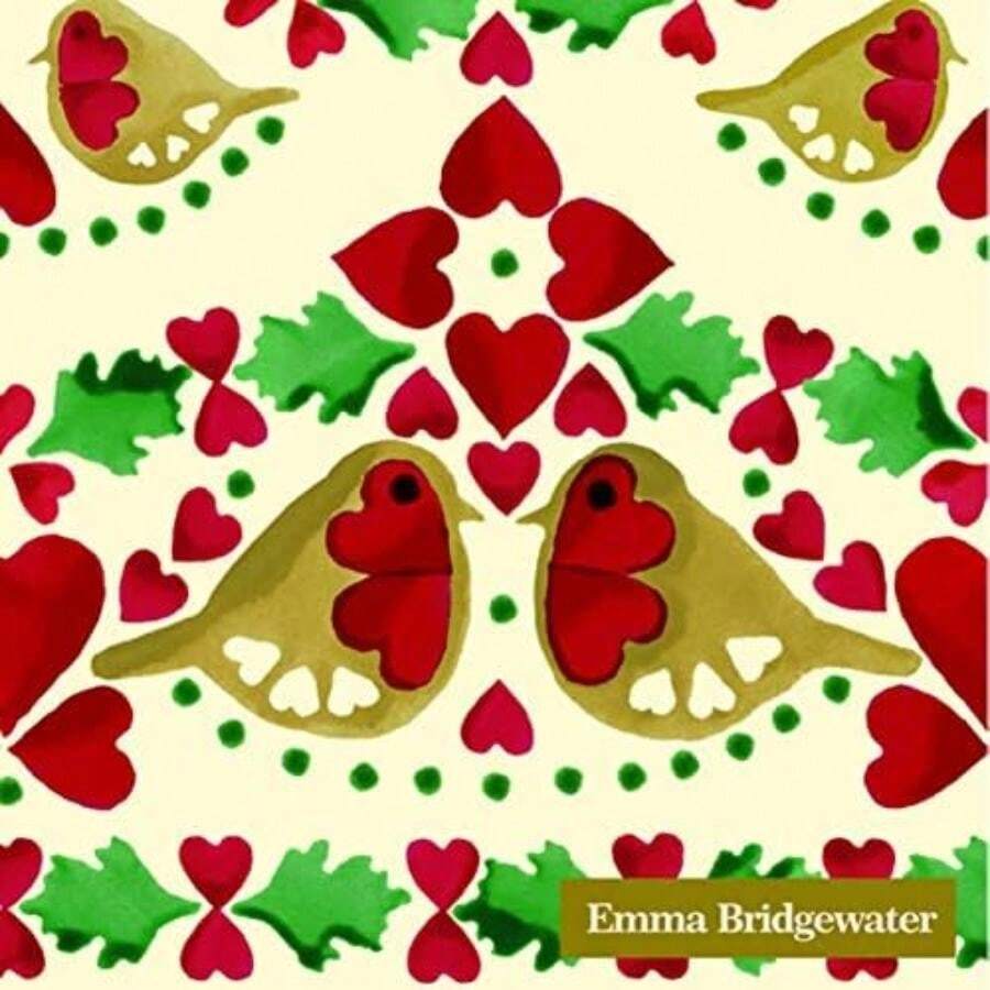 IHR Home Range Servilletas desechables de papel de 3 capas para bebidas, 5 x 5 pulgadas, árbol de Navidad de Papá Noel(12.70cm (5") x 12.70cm (5") Crema de alegría navideña) - Multicolor - Ver 1