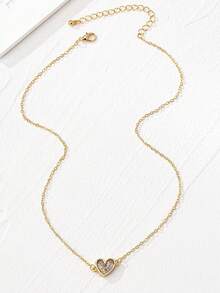 4pcs/Set Fashionable Delicate Sweet Cute Heart Pendant Necklace, Suitable For Women's Daily Wear And Best Gift For Valentine's Day, Girlfriends, Mothers - Multicolor - View 5