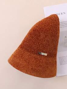 1pc Knitted Bucket Hat, Small Head Circumference, Flattering Bucket Hat For Women, Autumn/Winter