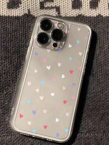 1pc Multicolor Mini Heart Personalized Minimalist Full Coverage TPU Shockproof Phone Case Compatible With Apple 17, 16, 15, 14, 13, 12, 11 Pro Max, Air, And Series,International Version, Not The Domestic Version - Multicolor - View 2