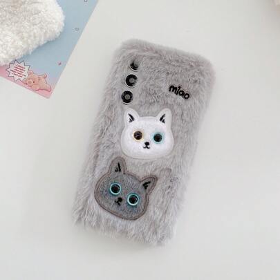 Cat Face Funny & Quirky Phone Case Compatible With Apple 17PM/16PM-7/8/6 Series, OPPO, Realme, Vivo, Phones, Galaxy S22, S22 Plus, S23, S23 Plus, S23 Ultra, Autumn/Winter, Galaxy S24, S24 Plus, S24 Ultra, Z Fold Series, Z Flip Series