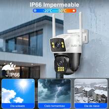 12MP Modelo Impermeable Outdoor | Atsg® Cámara de Vigilancia, camaras ip 1080p con vision nocturna,   2 Lente 2 Pantalla 5G/2.4G, Zoom Digital 10X WiFi Dual, Seguimiento Automático movimiento detectar, IP66 dos vías audio, Blanca 1080P, Adaptador de Corriente Manual en Español para parqueadero/tienda/outdoor/indoor - Tipo de Enchufe A USA (110-127V) - Ver 5