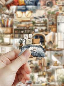 50 miếng dán trang trí nhà cửa cho hộp đựng hành lý, máy tính xách tay, trang trí phòng DIY miếng dán trong suốt - Nhiều màu - Xem 6