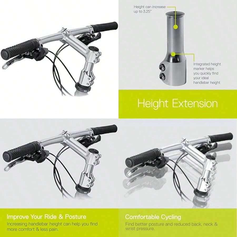 Delta Bicicleta de aleación Tallo Raiser(2.86 cm Plateado) - Multicolor - Ver 1