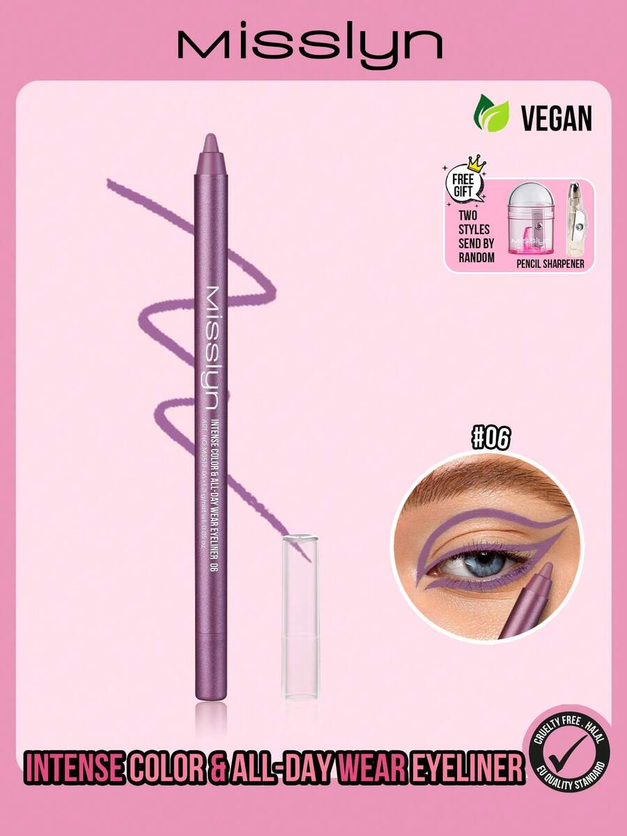 MISSLYN Intense Color Long-Lasting Eyeliner Liquid, Eyeliner Pencil, Eye Makeup, Mousse Texture, Refill Cartridge, Smooth And Soft, Non-Sticky, One-Stroke Application, Non-Pulling On Eyelids, Vivid Color, High Color Payoff, Smokey Makeup - #06 - Xem 1