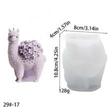 1pc , Hummingbird, Alpaca, Snow Wolf, Woodland Birds Shaped Candle Making Silicone Mold Craft - White - View 5
