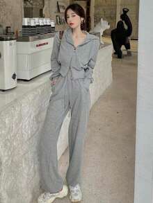 Women Two-Piece Outfits - 灰色 - 查看 6