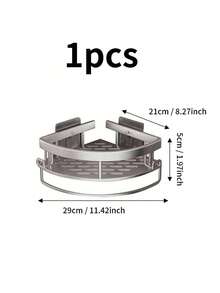 Kệ đựng đồ treo tường hình tam giác không cần khoan lỗ, bằng nhôm, thích hợp cho phòng tắm, bàn trang điểm, đồ dùng vệ sinh cá nhân, mỹ phẩm, phụ kiện phòng tắm không để lại dấu vết. - Nhiều màu - Xem 9