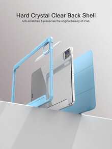 TPU Leather Flip Cover Case Compatible With Ipad A16 (11th/10th Gen), 9th/8th/7th Gen (10.2"), IPad Air (10.9"), IPad Pro (11"), IPad Air (13"), IPad Pro (12.9"), Ice Blue - Baby Blue - View 6