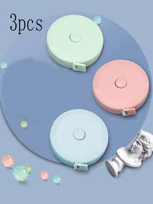 4pcs/Set 59.06 Inch Plastic Measuring Tape, Cute Mini Soft Retractable Tape Measure, Apparel Sewing Ruler